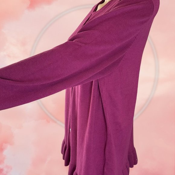 Joan’s Rivers Womens Set Sweater-Vest Large Stretch Burgundy Cotton Fabric - Picture 3 of 14